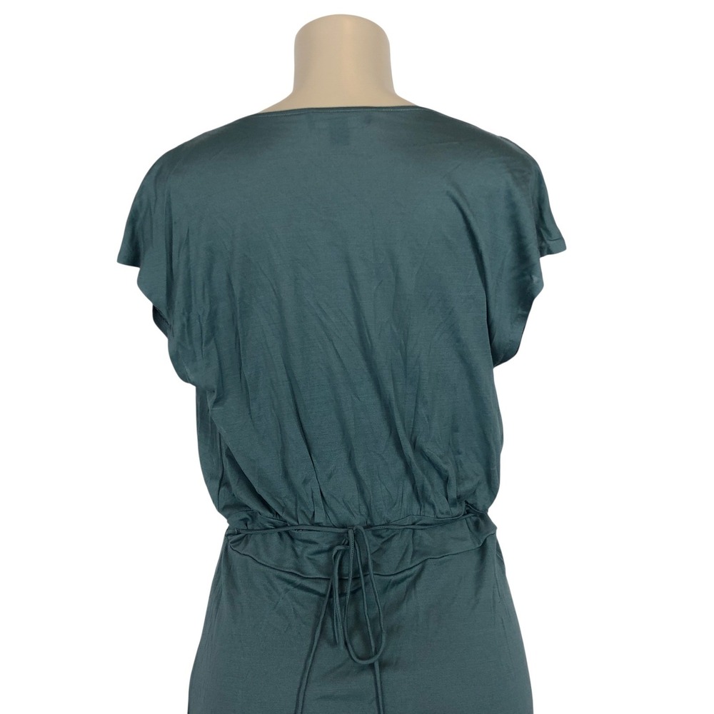 Banana Republic 100% Silk Faux Wrap Top Surplice V-Neck Large Business Career - Picture 5 of 8
